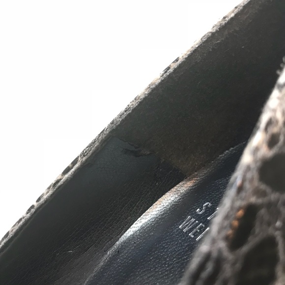 Stuart Weitzman Snakeskin Python Open Toe Heels - Picture 6 of 8